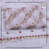 Unstitched 3 Piece White Chiffon Dress A-119